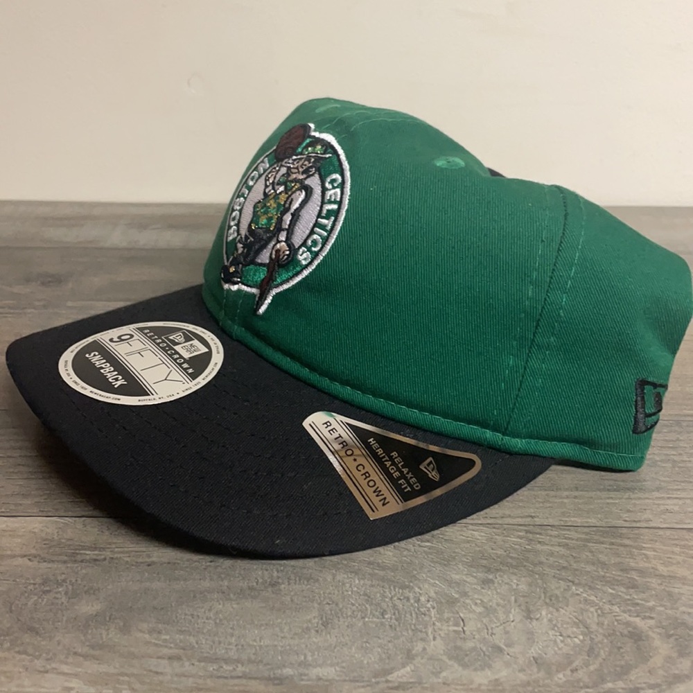 New Era Boston Celtics 17X World Champions Snapback (9FIFTY) Green/Black Retro - Picture 6 of 8